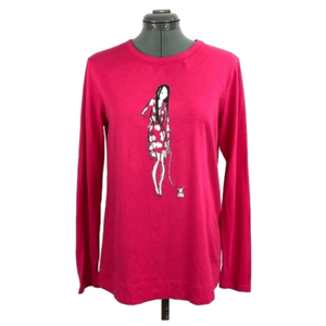 SIMPLY VERA - Vera Wang Silhouette & Dog T-Shirt Size M